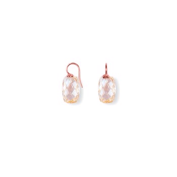 Ohrring aus Rosensilber mit Quarzglas facettiert Farbe 66, von Heinzendorff