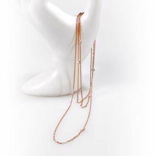 San - Link of joy Halskette aus 925er Sterlingsilber, rosévergoldet, Modell 93108