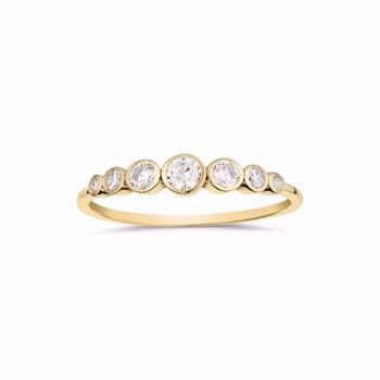 Guld & Sølv Design Goldring 8 Karat mit Zirkonia
