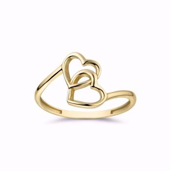 Guld & Sølv Design Herzring aus 8 Karat Gold