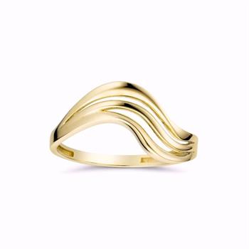 Guld & Sølv Design Goldring 8 Karat Wellenform