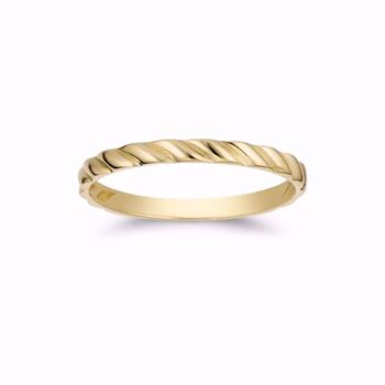 Guld & Sølv Design Ring 8 kt Gold gedreht