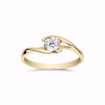 Guld & Sølv Design Goldring mit Zirkonia aus 8 Karat Gold