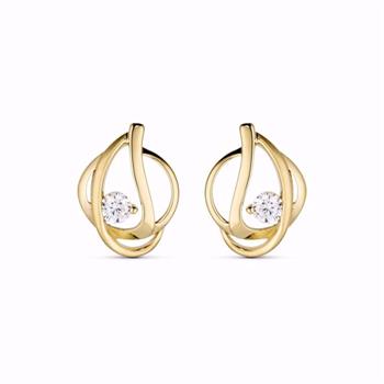 Guld & Sølv Design Gold Ohrstecker 8 Karat mit Zirkonia