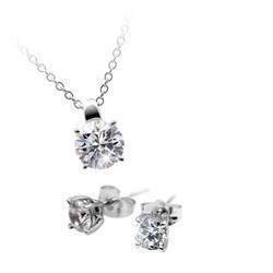Diamonfire Set in Sterlingsilber mit 0,50 ct Zirkonia