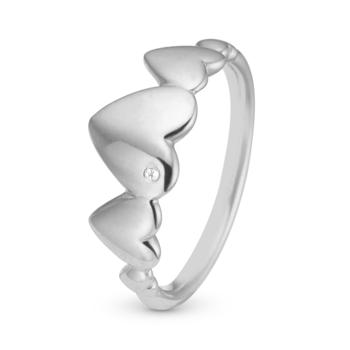 Christina Collect 925 Sterling Silber Ring Hearts For Ever Beautiful mit Herzen und echtem Topas, Modell 2.18.A