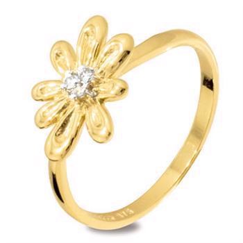 Gold-Margurit-Ring mit Diamanten