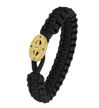 Schwartz From Soldier to Soldier Armband mit Soldier, vergoldetem compas Stahlverschluss – Aagaard