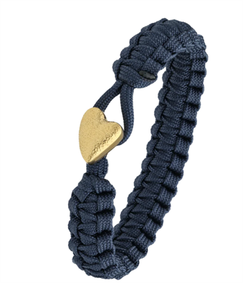 Blaues From Soldier to Soldier Armband mit Heart, vergoldetem Stahlverschluss – Aagaard