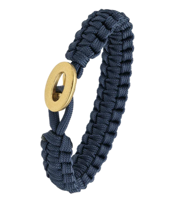 Blaues From Soldier to Soldier Armband mit gebürstetem, vergoldetem Stahlverschluss – Aagaard