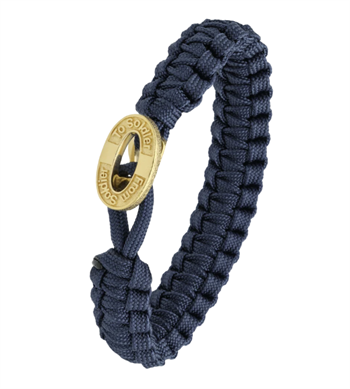 Blaues From Soldier to Soldier Armband mit Soldier, vergoldetem Stahlverschluss – Aagaard