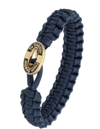 Blaues From Soldier to Soldier Armband mit Soldier, vergoldetem Stahlverschluss – Aagaard