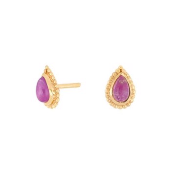 NordahlTropfen-Ohrringe aus vergoldetem Sterlingsilber mit rosa Lavendelquarz