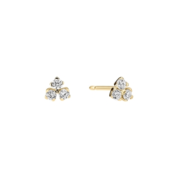 Lund Copenhagen Ohrstecker mit Zirkonia aus 9 Karat Gold