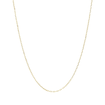 Feine gelbliche Ankerkette mit gleichmäßigen kleinen Gliedern, 8 Karat, 38-42 cm lang.