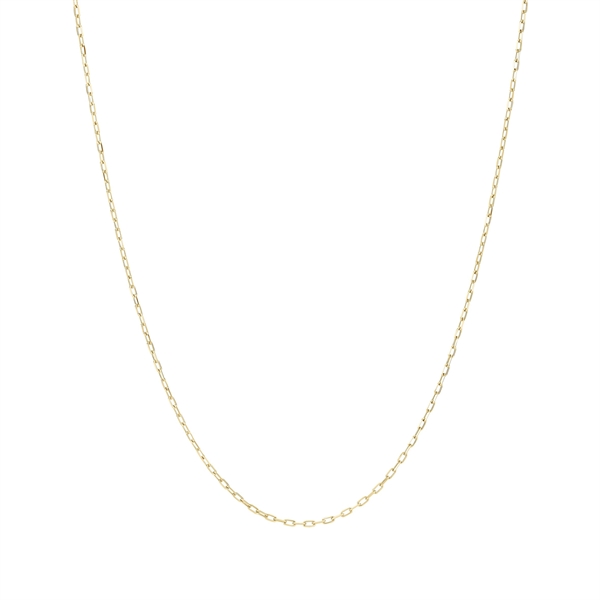 Feine gelbliche Ankerkette mit gleichmäßigen kleinen Gliedern, 8 Karat, 38-42 cm lang.