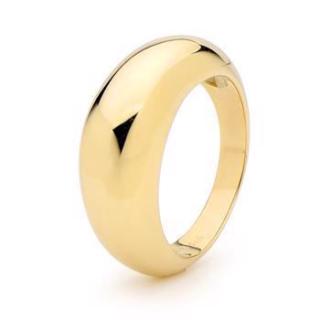 Goldring rund gewölbt 