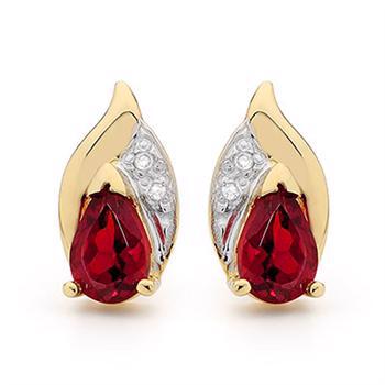 Wunderschöne Rubin- und Diamant-Ohrringe