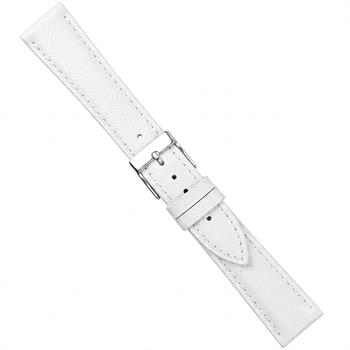 White Calfskind watchstrap - 18 mm