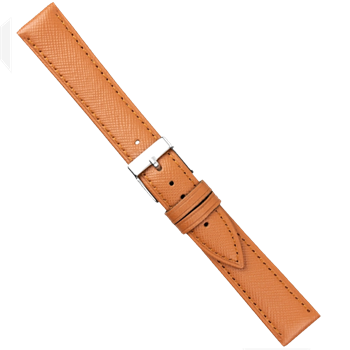 Cognac Calfskind watchstrap - 18 mm