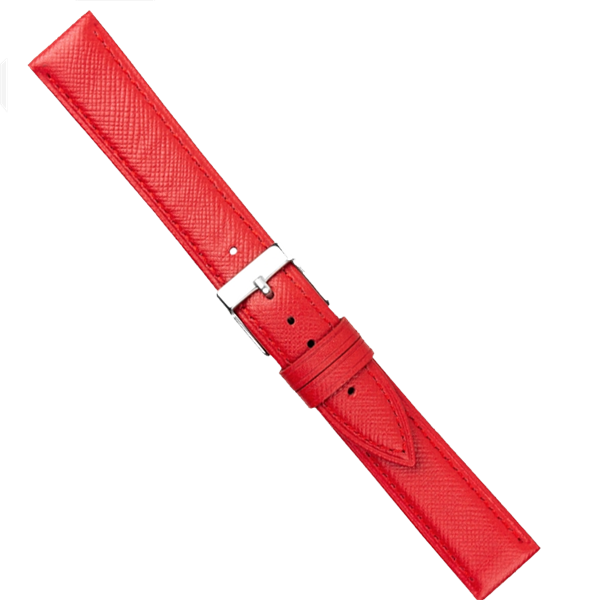 Red Calfskind watchstrap - 18 mm