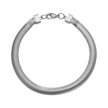 Bredt herrearmbånd i stål - 20 cm langt, von Blicher Fuglsang