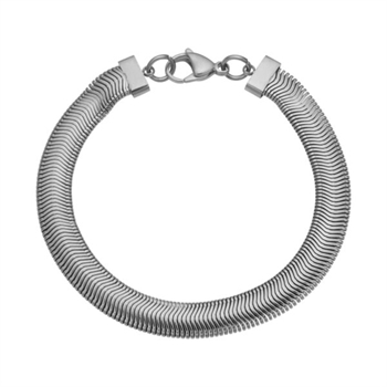 Bredt herrearmbånd i stål - 20 cm langt, von Blicher Fuglsang