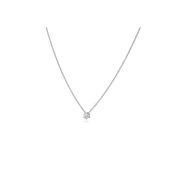 Collier 6er Krappe Weissgold mit 0.10 ct. Brillant 0.10 ct. H/si