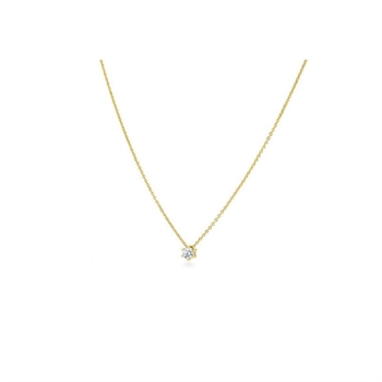 Collier 6er Krappe Gelbgold mit 0.10 ct. Brillant 0.10 ct. H/si