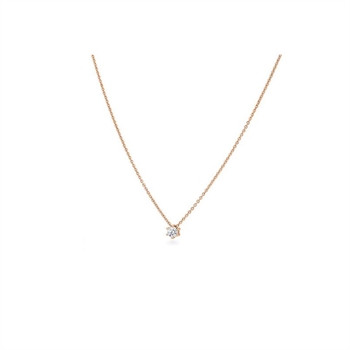 Collier 6er Krappe Rotgold mit 0.10 ct. Brillant 0.10 ct. H/si