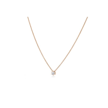 Collier 6er Krappe Rotgold mit 0.15 ct. Brillant 0.15 ct. H/si