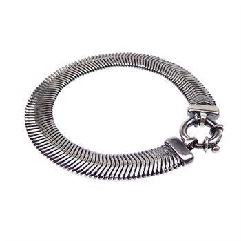 San - Link of joy Vintage/klassisches 925 Sterling Silber Armband hell oxidiert, Modell 61802-A