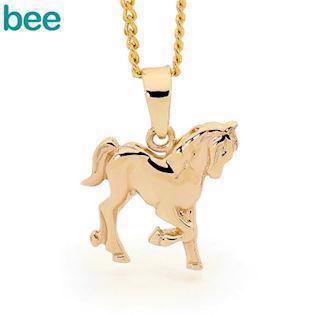 Bee Jewellery Pferd 9 kt gold Anhänger glänzend, Modell 62935