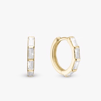 Christina Jewelry White Baguette Earrings, model 670-G71White