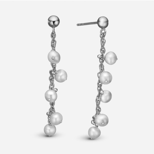 Christina Jewelry Dangling Pearls Earrings, model 670-S63