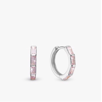 Christina Jewelry Pink Baguette Earrings, model 670-S71Pink