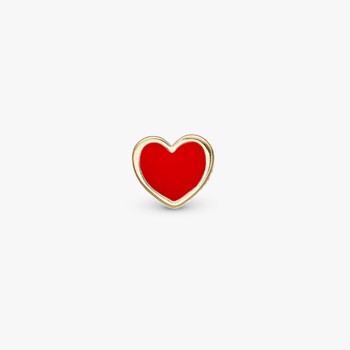 Christina Jewelry Red heart Earrings, model 671-G114RHeart