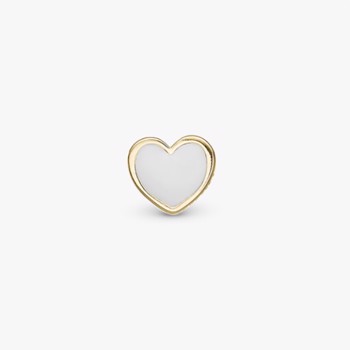 Christina Jewelry White Heart Earrings, model 671-G114WHeart