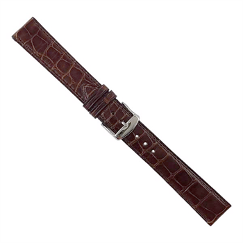 Brown Alligator watchstrap - 18 mm