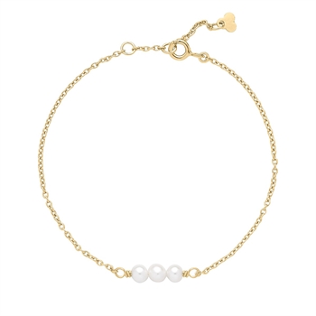 Lund Copenhagen Armband 8 Karat Gold mit Süßwasserperlen
