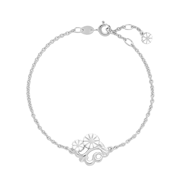 Marguerit Armband Filigran 7,5+5mm 925, 17-18-19cm