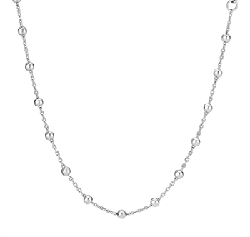 Halskette Kugeln rhodiniert 925, 45-48cm