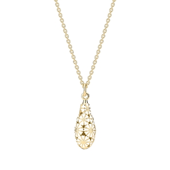 Lund Copenhagen Marguerit Collier Tropfen in vergoldetem Sterlingsilber