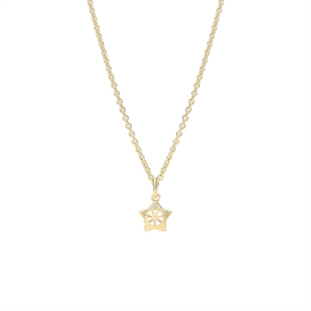 Lund Copenhagen Marguerit Collier Stern 5 mm vergoldetes Sterling Silber