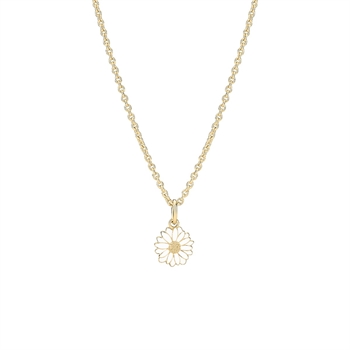 Lund Copenhagen Marguerit Collier 11 mm vergoldetes Sterling Silber