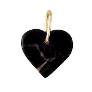 Black Marble - Schöner versilberter Herzanhänger von Arne Jacobsen