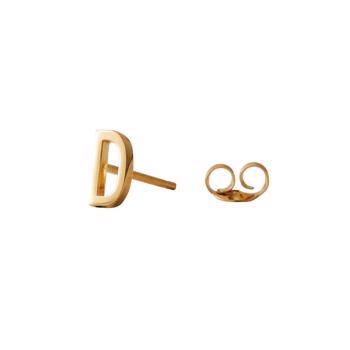 Arne Jacobsen Buchstaben-Ohrring (A-Z), vergoldet, 7,5 mm - Verkauft pro Stück.