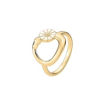 Lund Copenhagen Marguerit Doppelring 7,5 mm vergoldet