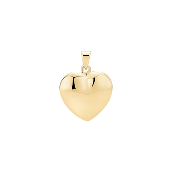 Vedhæng hjerte 14x16mm forgyldt sølv