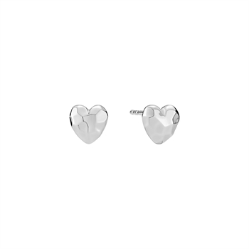 Lund Copenhagen Herz Ohrstecker aus Sterling Silber
